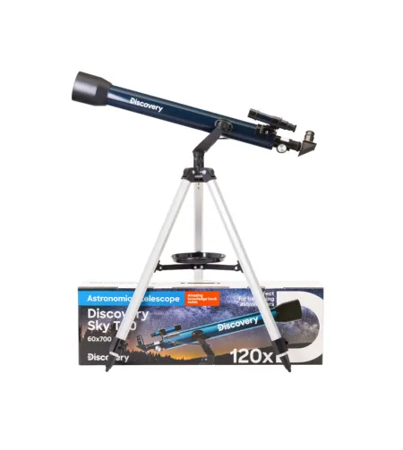 Teleskopas Discovery Sky T60 60/700 120x su knyga