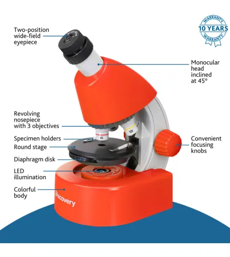 Mikroskopas, Discovery Micro Terra, 40x-640x, su knyga