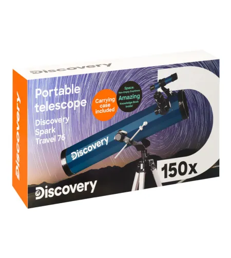 Teleskopas su knyga Discovery Spark Travel 76