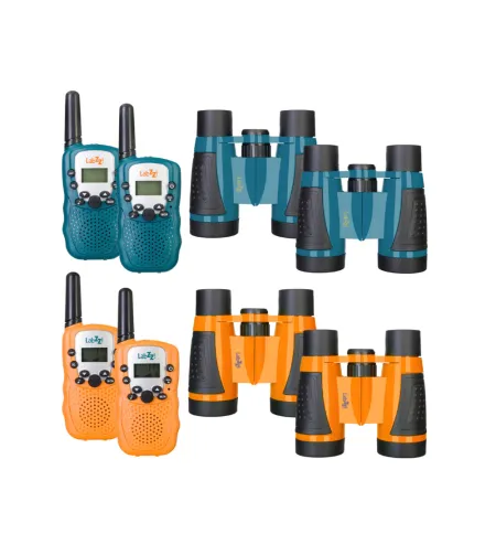 Walkie Talkie and Binoculars Set, Levenhuk LabZZ WTT10, Orange