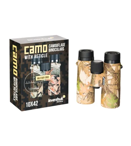 Levenhuk Camo Dots 10x42 žiūronai su tinkleliu