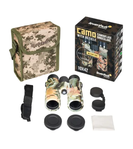 Levenhuk Camo Dots 10x42 binokļis ar tīklu