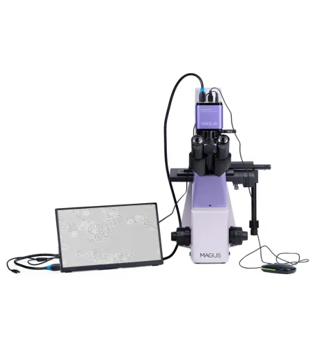 Biologinis apverstas skaitmeninis mikroskopas MAGUS Bio VD300 su LCD ekranu