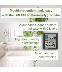 BRESSER Thermo-Hygrometer with Mould Alert