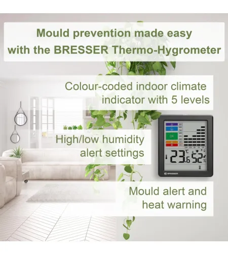BRESSER Thermo-Hygrometer with Mould Alert