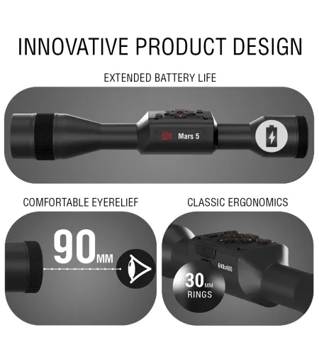 Тепловизионный прицел Mars 5  EVO LRF 640 4-34x 12 Smart HD ATN