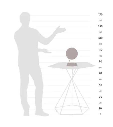 Integreeritud juhtmevaba laadimissildaga lauagloobus Zoffoli