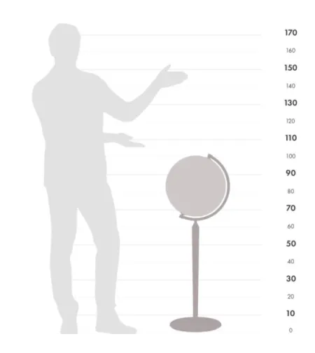 Ant grindų statomas gaublys Vasco Da Gama Zoffoli Abrikosas