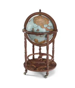 Elegantne baarigloobus Zoffoli ratastega Minerva Blue Ocean