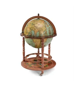 Винтажный барный глобус Zoffoli с широкой нижней полкой Calipso Laguna