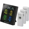 ClimaTemp Hygro Quadro Colour Thermo- / Hygrometer with 3 additional Sensors black