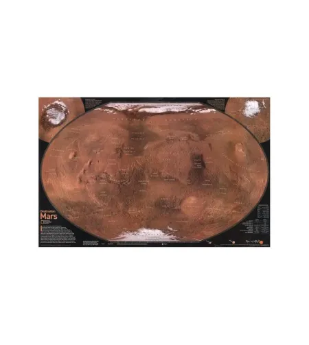 National Geographic plakatas Marsas, raudonoji planeta
