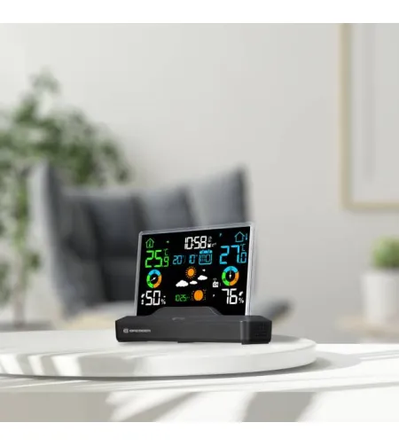 Raadio teel juhitav värviline ilmajaam BRESSER raamita ekraaniga