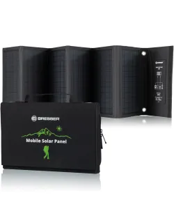 BRESSER Mobile Solar Charger 40 Watt with USB and DC output