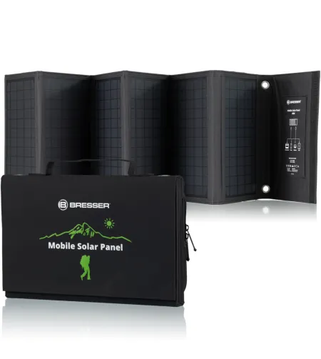 BRESSER Mobile Solar Charger 40 Watt with USB and DC output