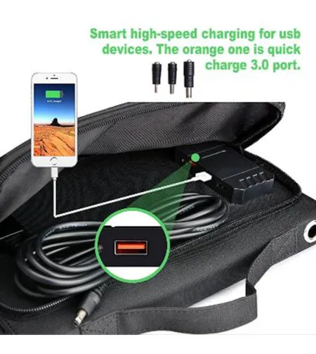 BRESSER Mobile Solar Charger 40 Watt with USB and DC output