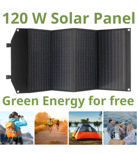 BRESSER Mobile Solar Charger 120 Watt with USB and DC output