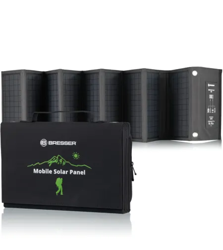 BRESSER mobiilne päikeselaadija 60 W USB ja alalisvoolu väljundiga