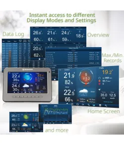 WIFI HD TFT Professional Weather Center Weather Station with 7-in-1 Sensor