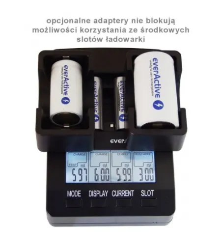 everActive NC-3000 četrvietīgs Ni-MH akumulatoru lādētājs