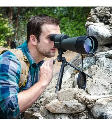 Barska 12-60x78 WP, Benchmark, Straight, w/ Handheld Tripod, Table Top Tripod, Soft Carryi