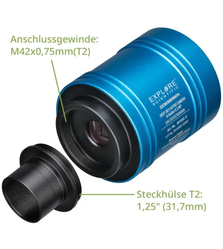 EXPLORE SCIENTIFIC 4K Planetary & Deep Sky Astro kamera  & Guider 8,3 MP
