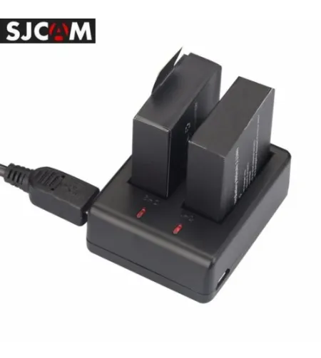 Dual slot battery charger for SJ4000 SJ5000 cameras