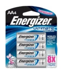 Energizer Ultimate Lithium 4x AA L91 litija baterijas