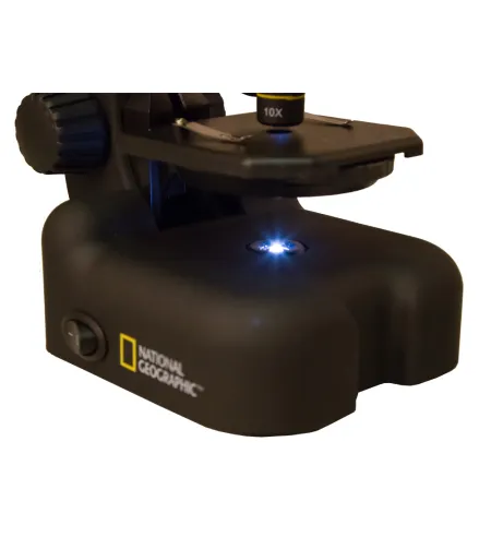 Mikroskopas NATIONAL GEOGRAPHIC 40-640X  su eksperimento komplektu ir išmaniojo telefono a