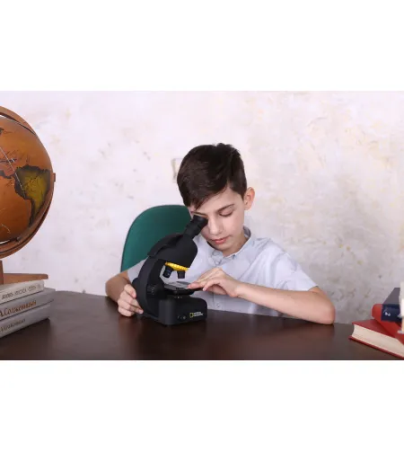 Mikroskopas NATIONAL GEOGRAPHIC 40-640X  su eksperimento komplektu ir išmaniojo telefono a