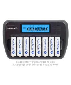 everActive NC-800 8-vietīgs Ni-MH akumulatoru lādētājs