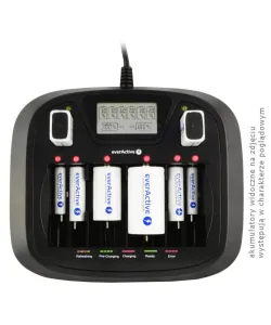 EverActive NC-900U 8-Channel Ni-MH / Ni-Cd Battery (AA, AAA, 9V, C, D) Charger