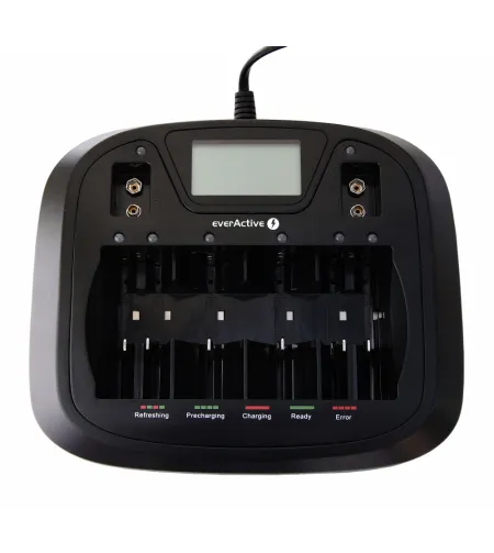 EverActive NC-900U 8-Channel Ni-MH / Ni-Cd Battery (AA, AAA, 9V, C, D) Charger