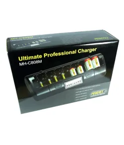 Maha Powerex MH-C808M Professional 8-Channel Ni-MH or Ni-Cd AA / AAA / C / D Battery Charg