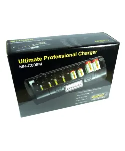 Maha Powerex MH-C808M Professional 8-Channel Ni-MH or Ni-Cd AA / AAA / C / D Battery Charg
