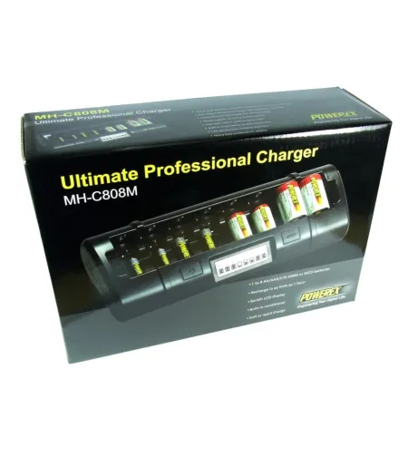 Maha Powerex MH-C808M Professional 8-Channel Ni-MH or Ni-Cd AA / AAA / C / D Battery Charg