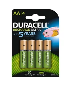 Duracell Пребывание Заряженные AA / батареи HR6 / DX1500 1.2V 2500mAh Recharged Turbo NiMH