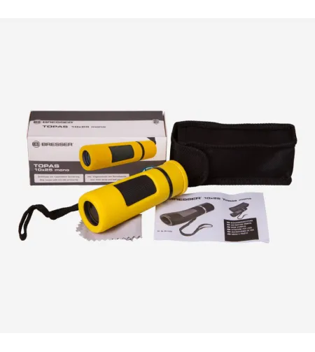 Bresser Topas 10x25 Monocular Yellow