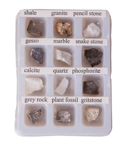 Stereo Mikroskops National Geographics 20x ar minerālu paraugiem