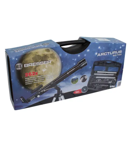 Teleskopas Bresser Arcturus 60/700 AZ <150x su dėklu ir žemėlapiu