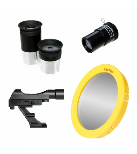 Telescope BRESSER Galaxia 114/900 EQ-Sky <228x with Smartphone Adapter and sun filter