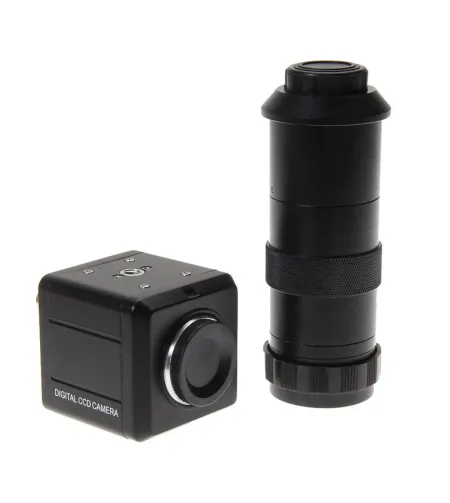 100X Digital Industrial Microscope Camera BNC AV TV Video Zoom + C-Mount Lens