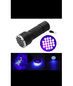 UV Ultra Violet 21  LED Flashlight Blacklight Light 395 nM Inspection Lamp Torch