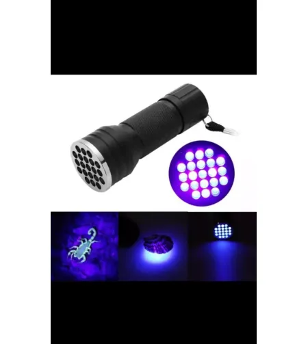 UV Ultra Violet 21  LED Flashlight Blacklight Light 395 nM Inspection Lamp Torch
