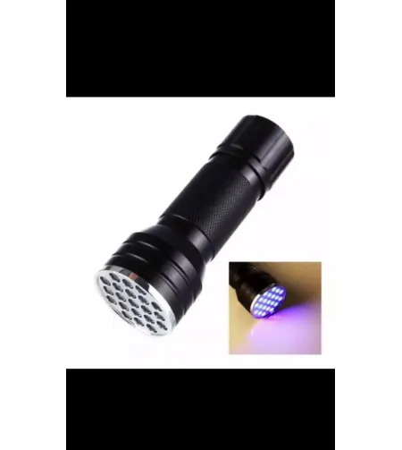 UV Ultra Violet 21  LED Flashlight Blacklight Light 395 nM Inspection Lamp Torch