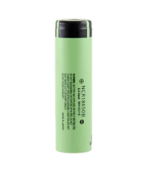 Panasonic Japan NCR-18650B 18650 Li-Ion, 6.8A / 12A Pulse, 3.6V, 3400mAh Battery Button To