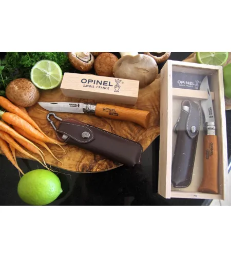 KNIFE OPINEL CLASSIC NR 8 CARBON GIFT BOX