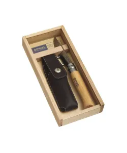 KNIFE OPINEL CLASSIC NR 8 STAINLES STEEL OLIVE WOOD GIFT BOX