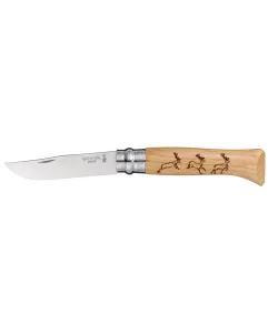 KNIFE OPINEL STAINLESS STEEL NR 8 ANIMAL (DEER)