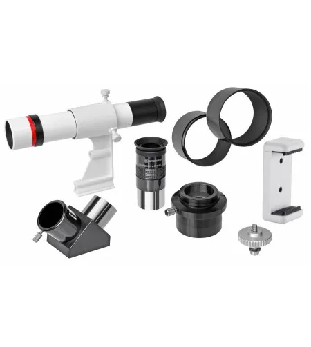 Teleskopas Bresser Messier MC-152/1900 HEXAFOC EXOS-2 su saulės filtru ir išmaniojo telefo